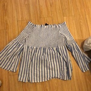 Blue and white stripe shirt